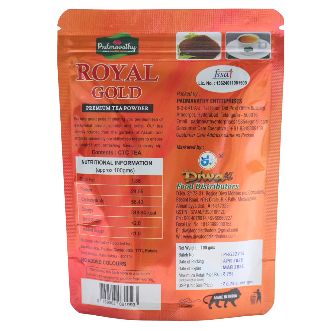 Padmavathy Royal Gold Premium Tea Powder