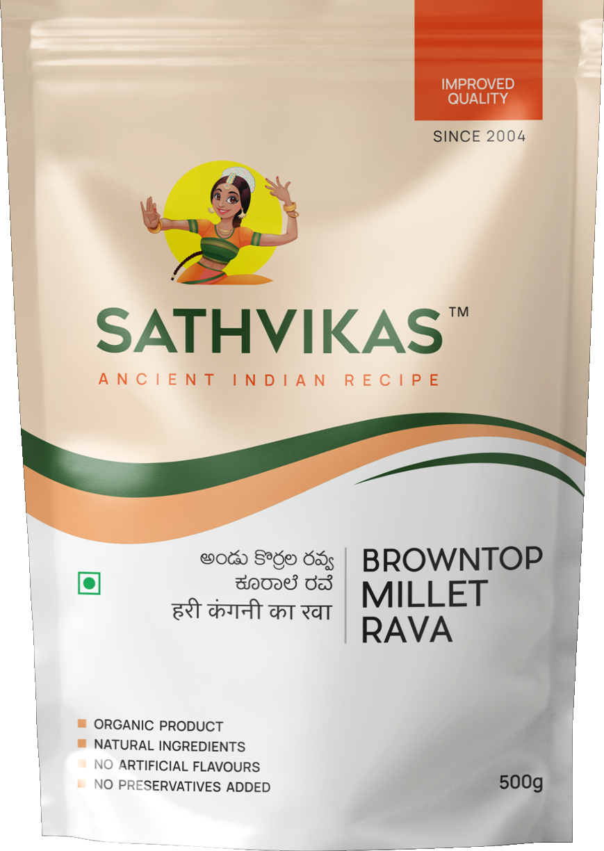 Sathvikas Andu Korralu / Brown Top Millet Ravva