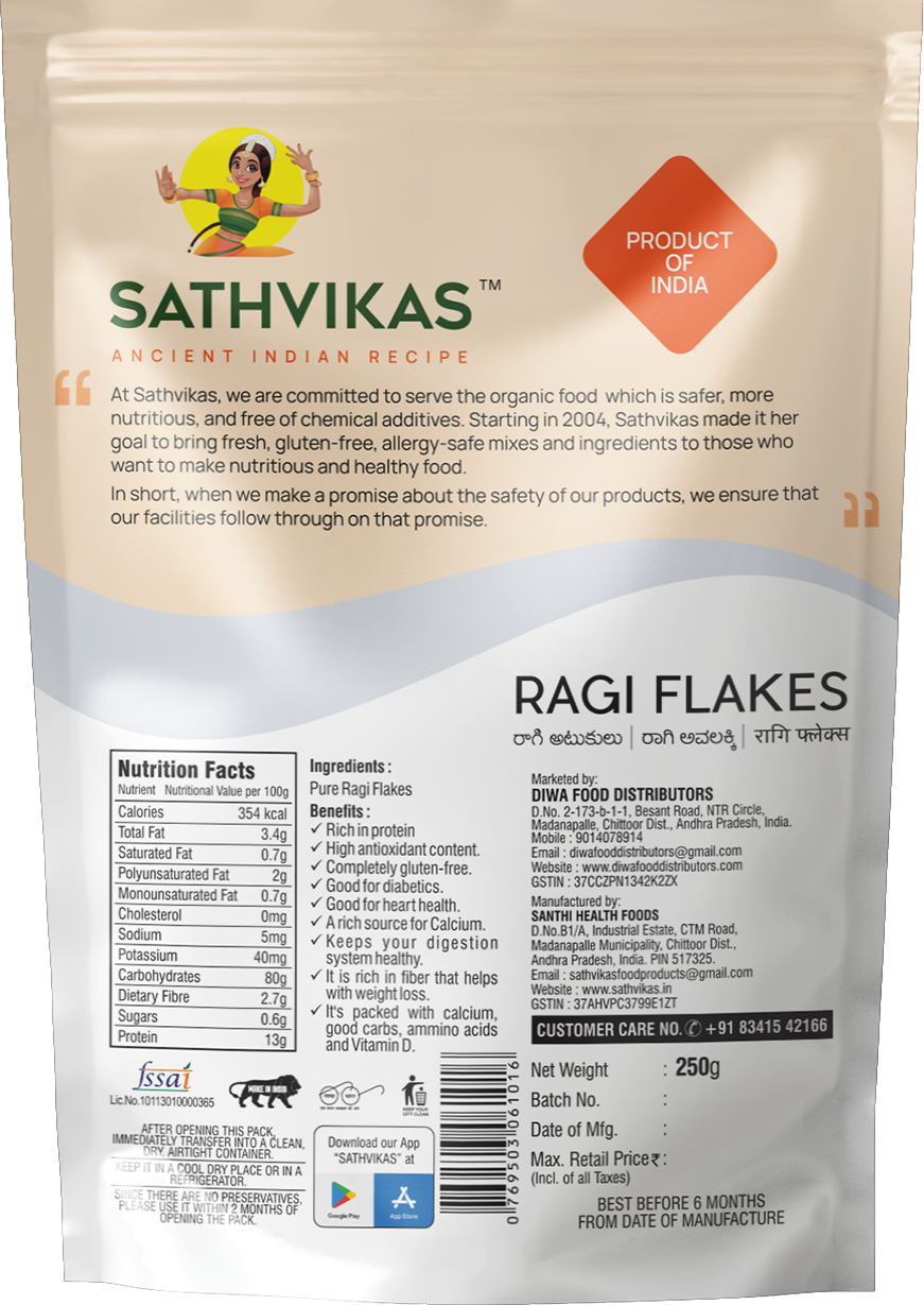 Sathvikas Ragi Atukulu / Finger Millet Poha / Ragi Flakes