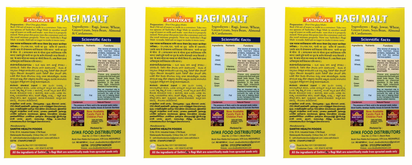 Sathvikas Ragi Malt Diabetic