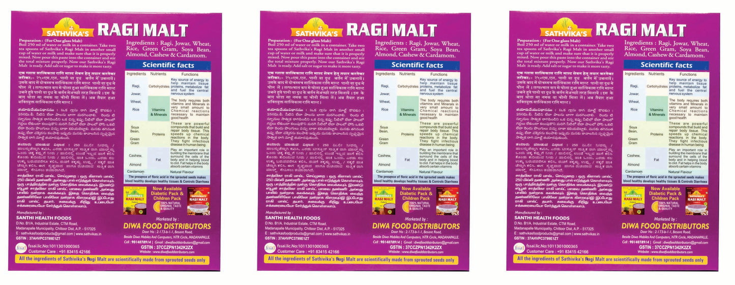 Sathvikas Ragi Malt Family