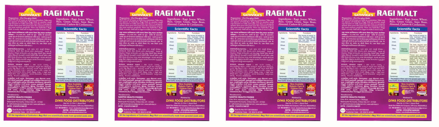 Sathvikas Ragi Malt Family