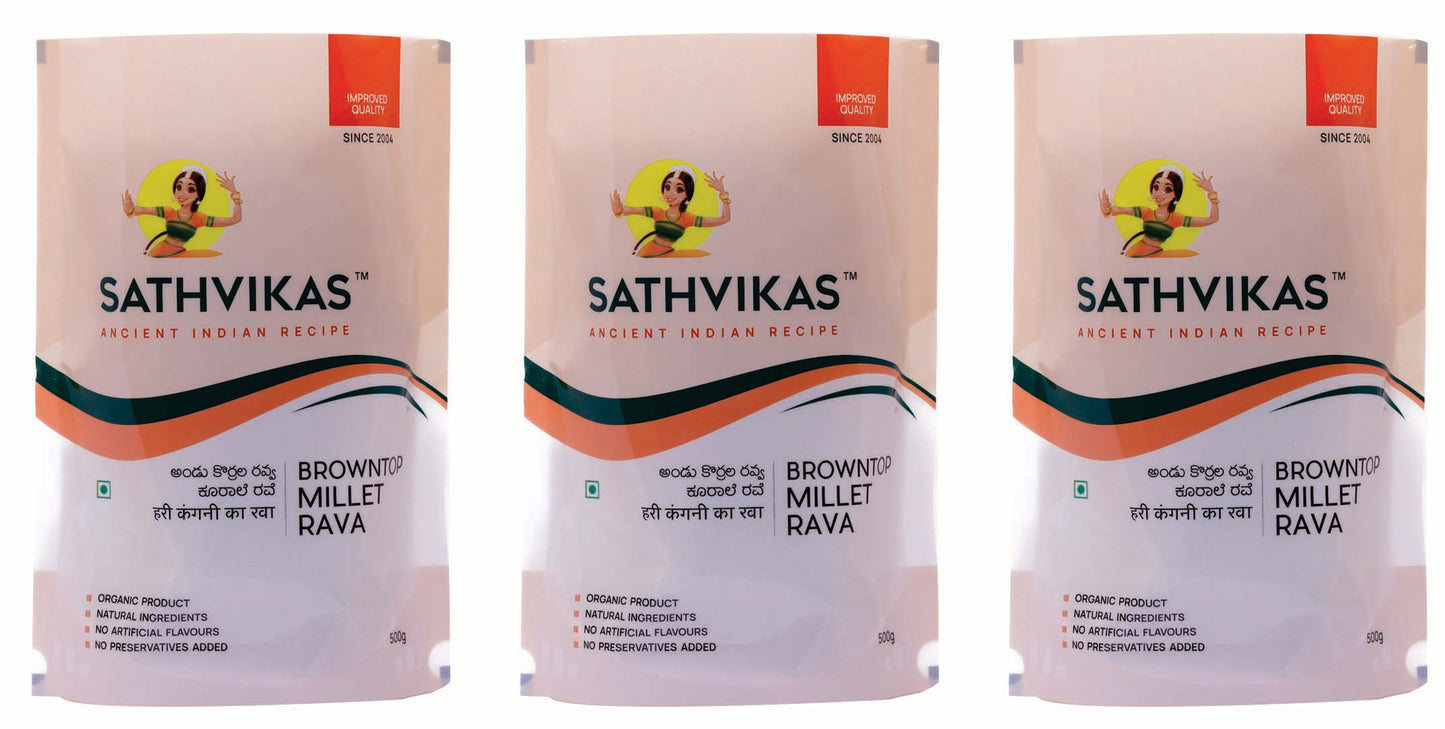 Sathvikas Andu Korralu / Brown Top Millet Ravva