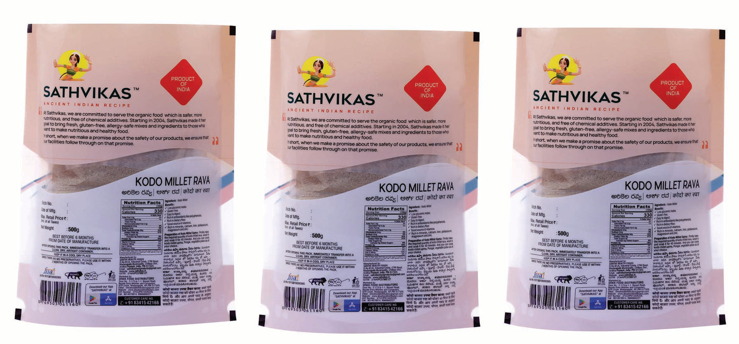 Sathvikas Arikalu / Kodo Millet Ravva
