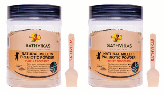 Sathvikas Natural Millets Prebiotic Powder (Cumin Flavour)
