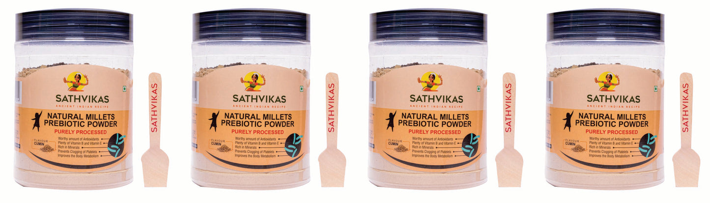 Sathvikas Natural Millets Prebiotic Powder (Cumin Flavour)