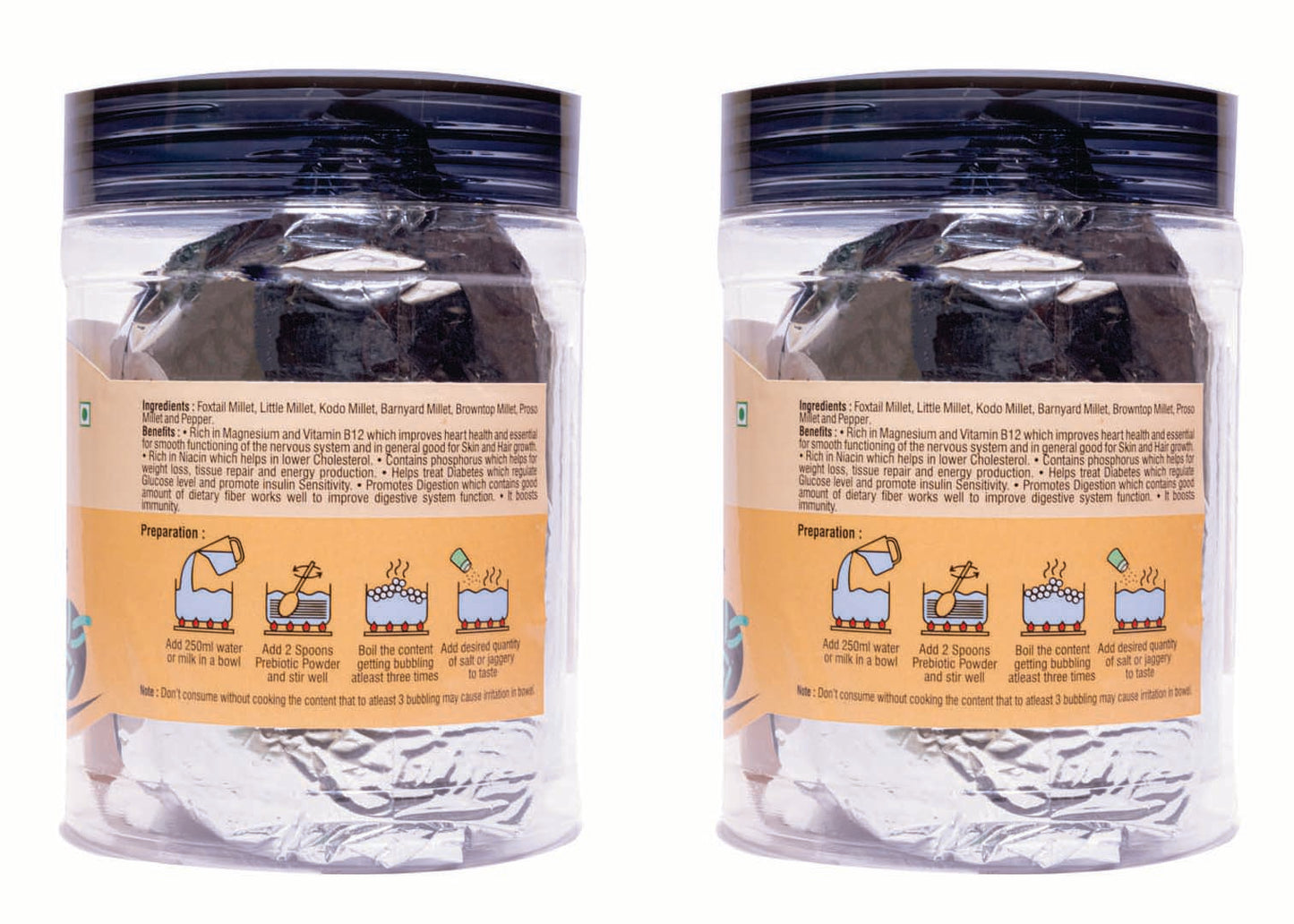 Sathvikas Natural Millets Prebiotic Powder (Cardamom Flavour)