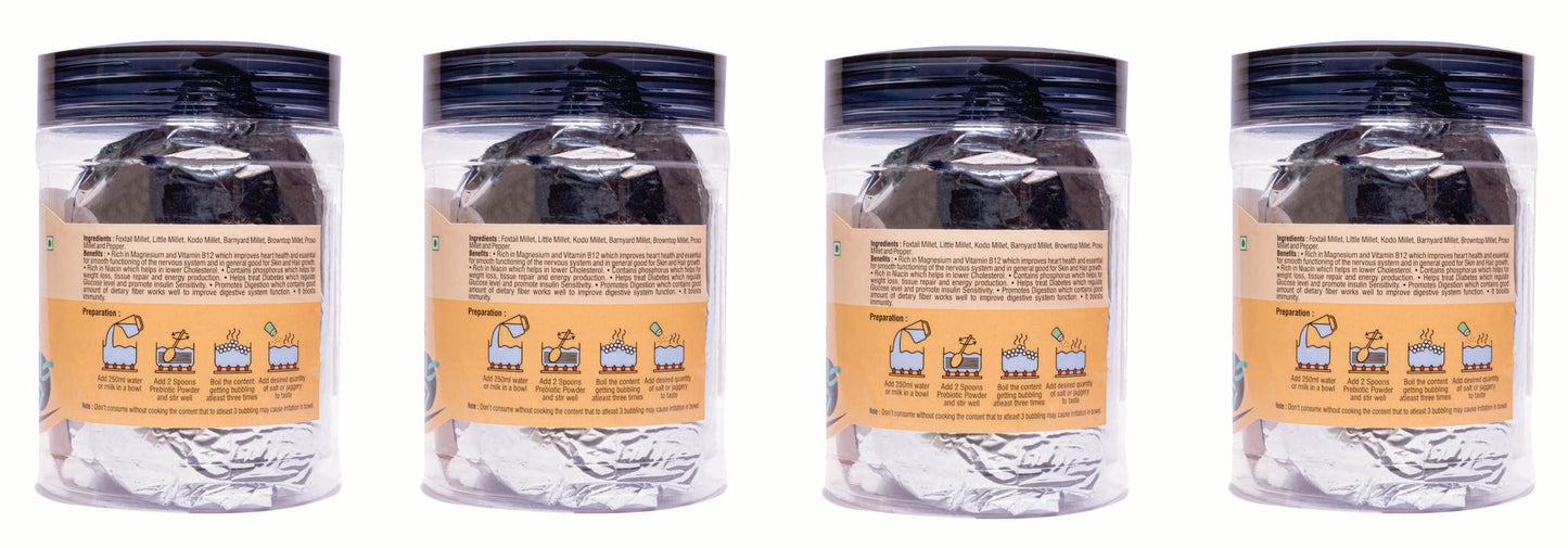 Sathvikas Natural Millets Prebiotic Powder (Cardamom Flavour)