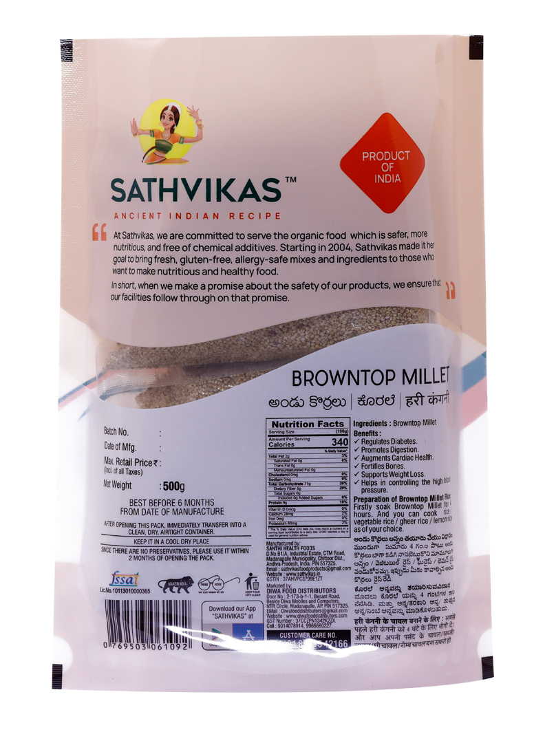 Sathvikas Andu Korralu / Brown Top Millet