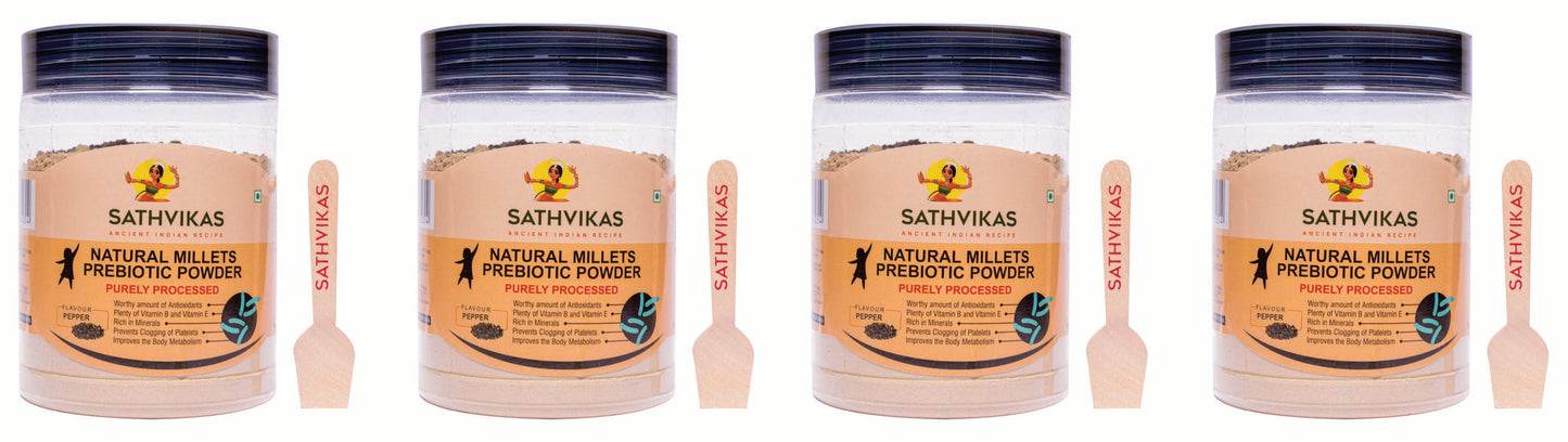 Sathvikas Natural Millets Prebiotic Powder (Pepper Flavour)