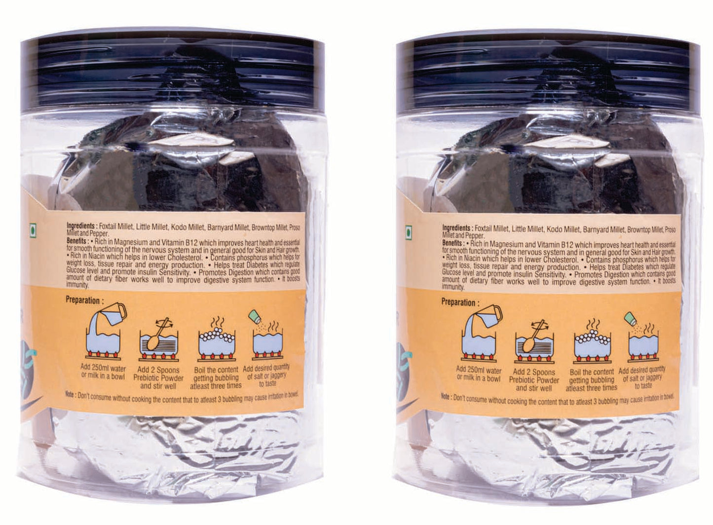 Sathvikas Natural Millets Prebiotic Powder (Pepper Flavour)