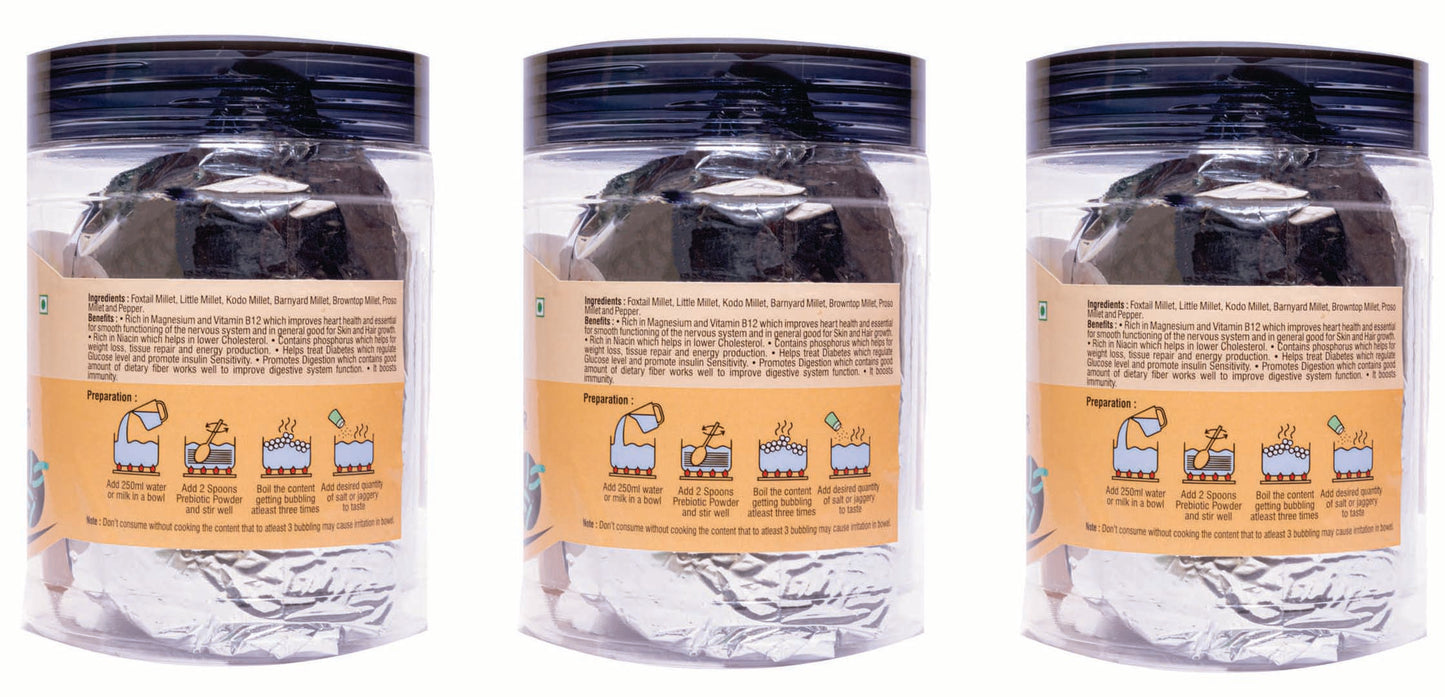 Sathvikas Natural Millets Prebiotic Powder (Pepper Flavour)