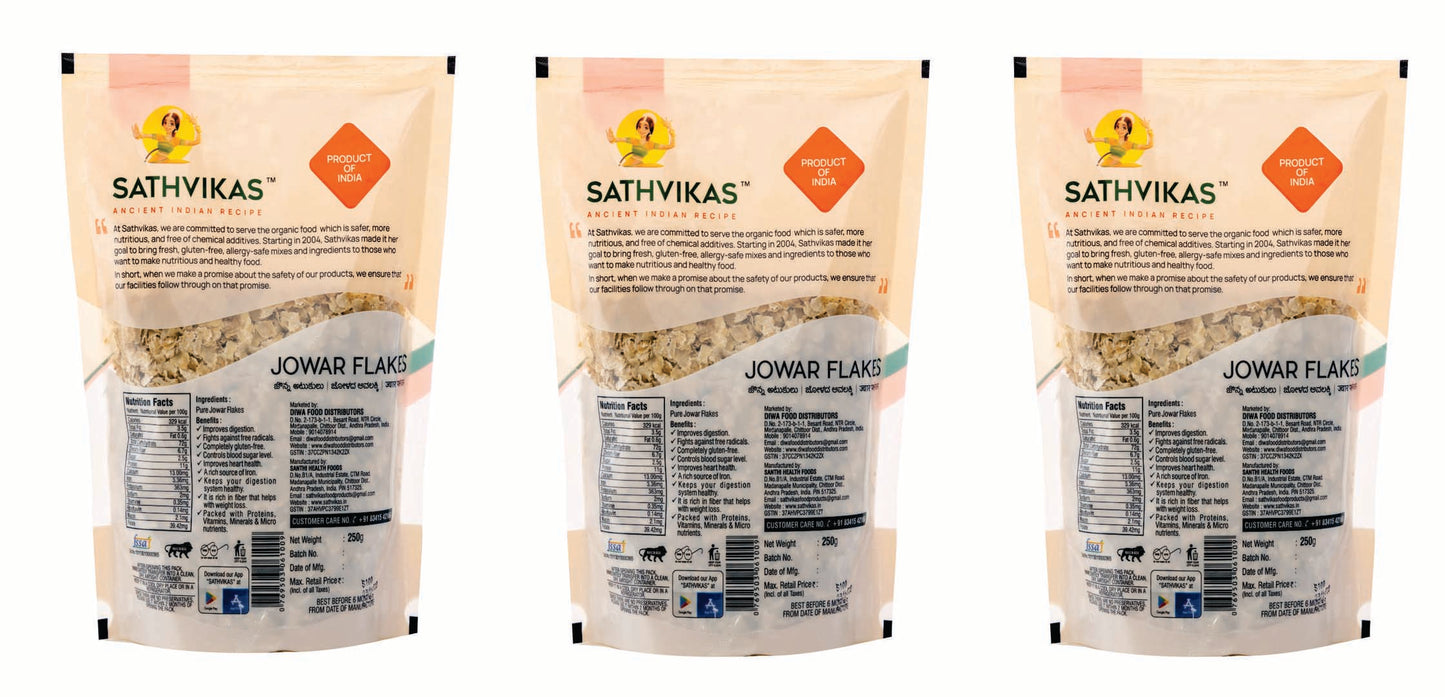 Sathvikas Jonna Atukulu / Jowar Poha / Jowar Flakes