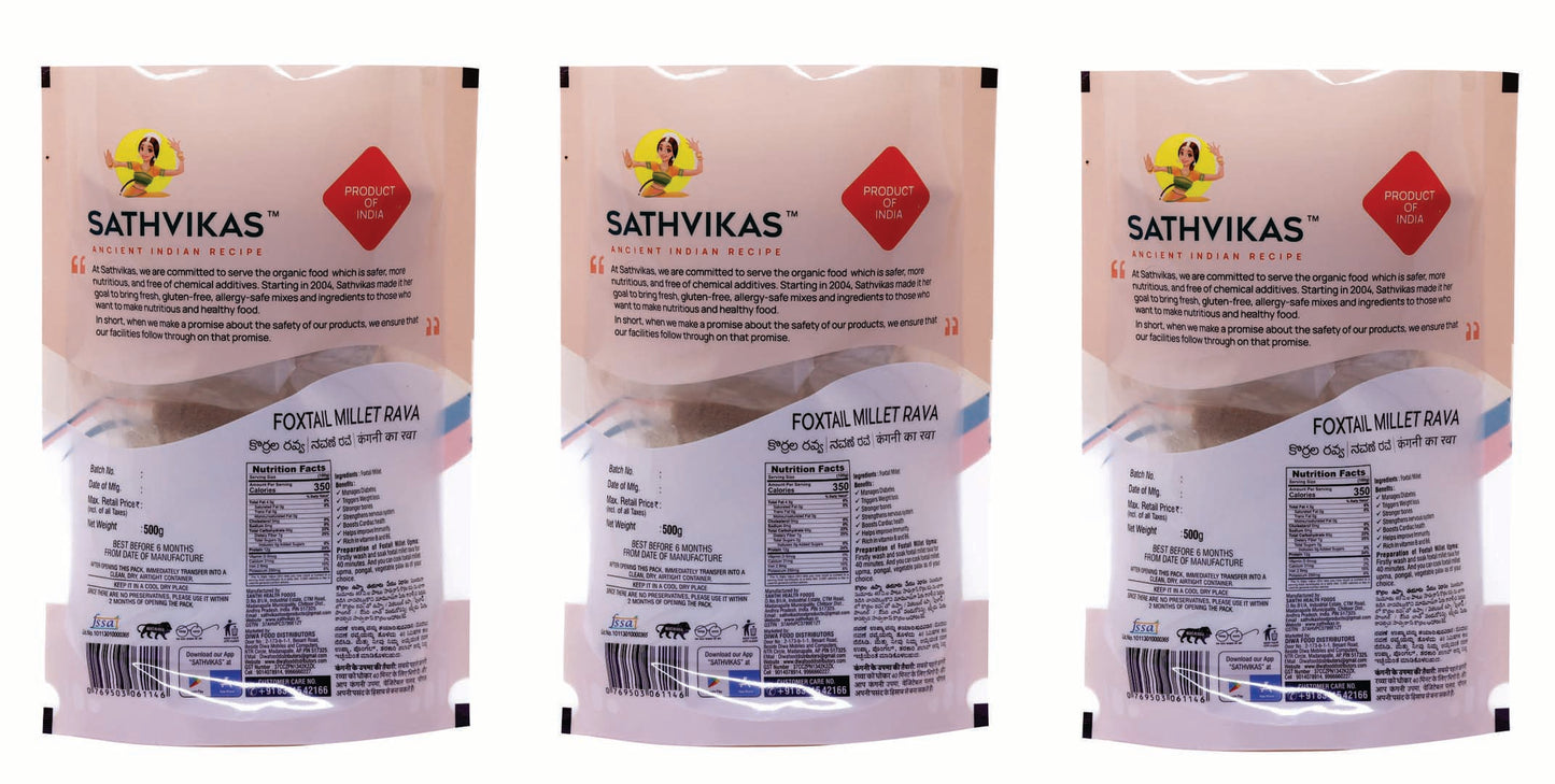 Sathvikas Korralu / Foxtail Millet Ravva
