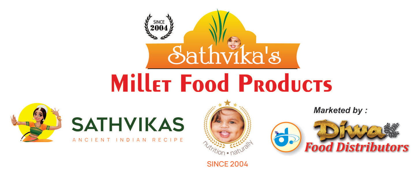 Sathvikas Natural Millets Prebiotic Powder (Cardamom Flavour)