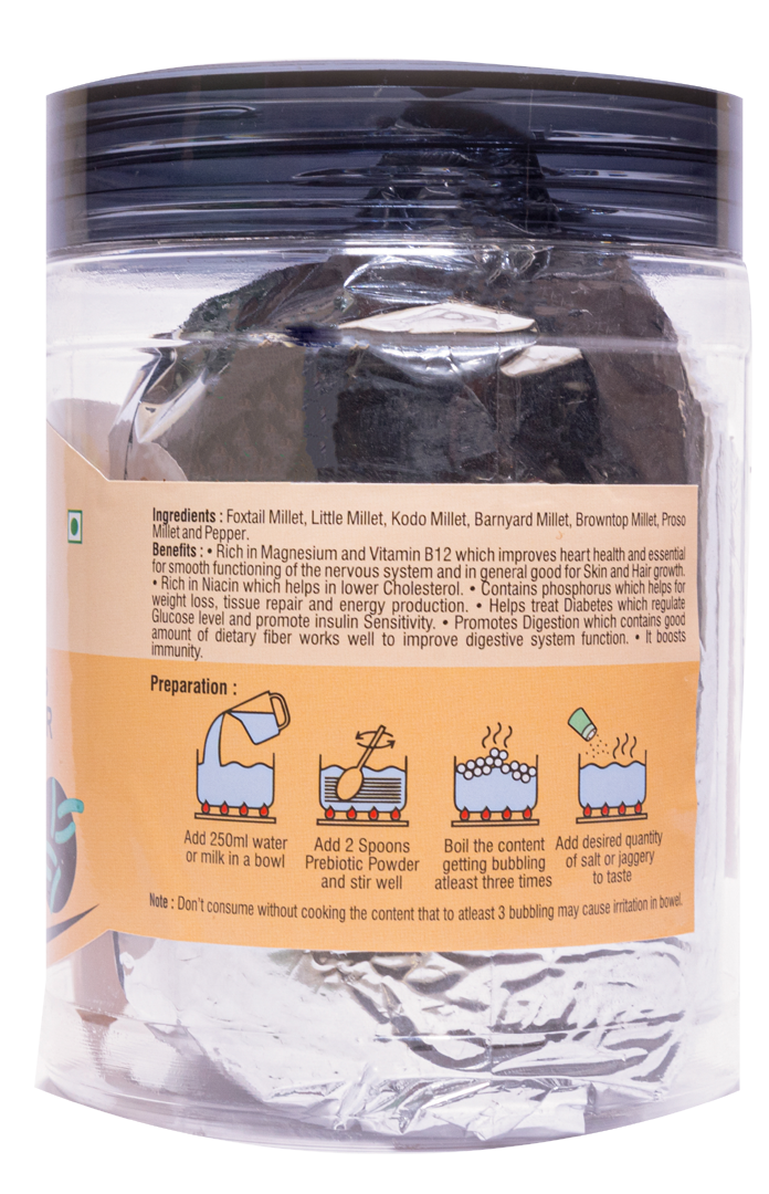 Sathvikas Natural Millets Prebiotic Powder (Pepper Flavour)