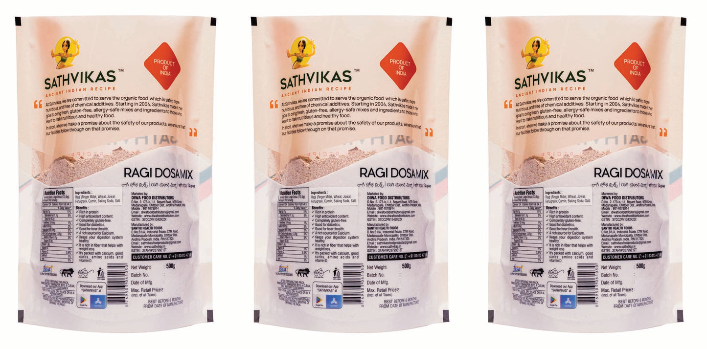 Sathvikas Ragi Dosa Mix
