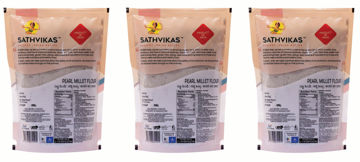 Sathvikas Sajjalu Flour / Pearl Millet Flour