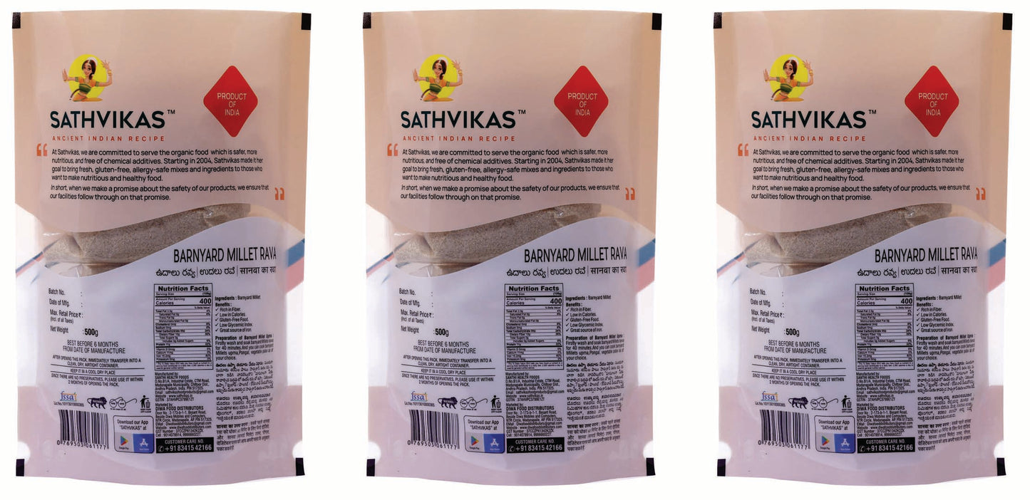 Sathvikas Udarlu / Barnyard Millet Rava