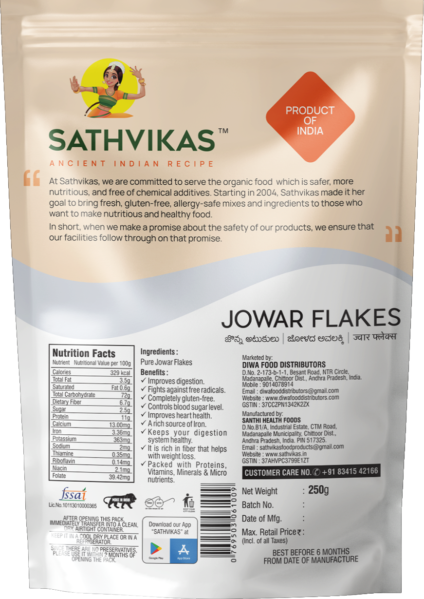 Sathvikas Jonna Atukulu / Jowar Poha / Jowar Flakes