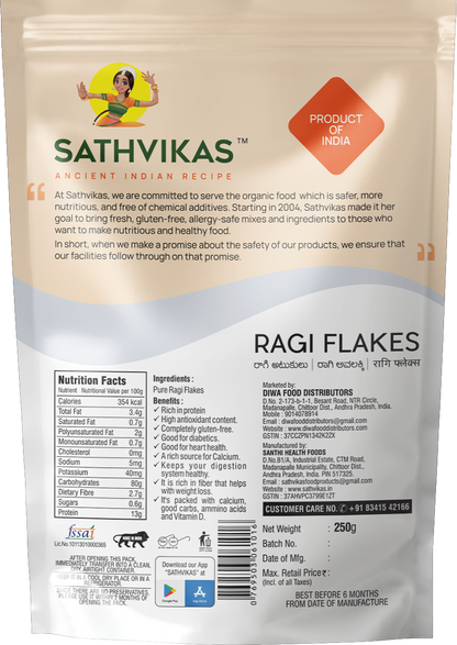 Sathvikas Ragi Atukulu / Finger Millet Poha / Ragi Flakes