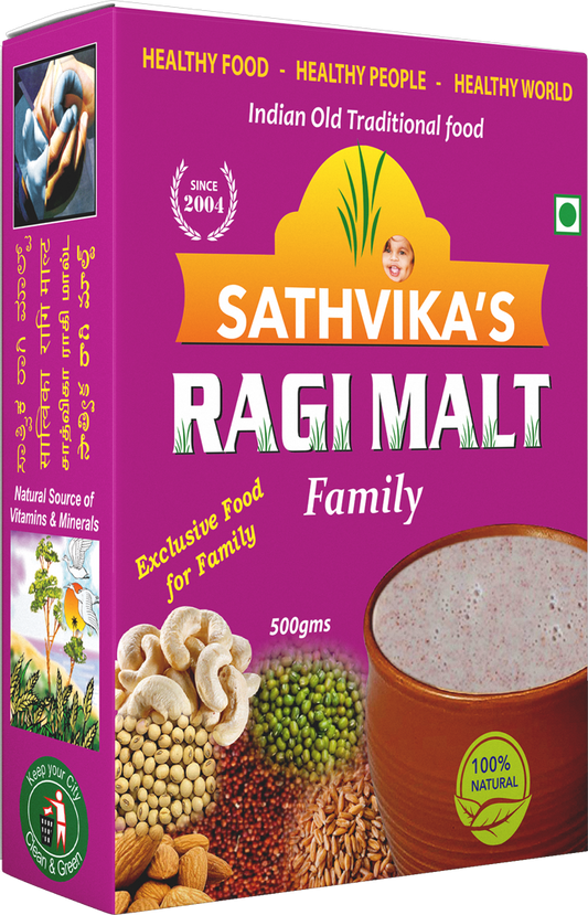 Sathvikas Ragi Malt Family