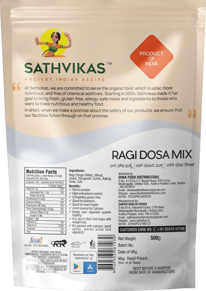 Sathvikas Ragi Dosa Mix