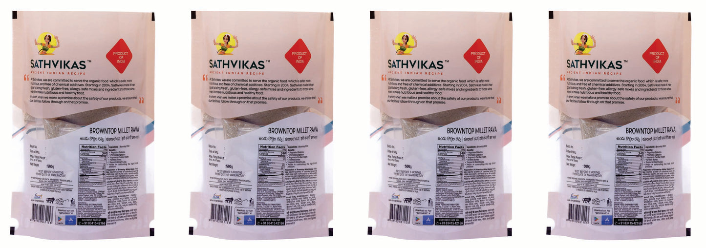 Sathvikas Andu Korralu / Brown Top Millet  Ravva