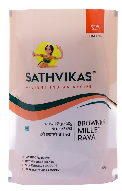Sathvikas Andu Korralu / Brown Top Millet  Ravva