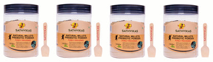 Sathvikas Natural Millets Prebiotic Powder (Cardamom Flavour) 