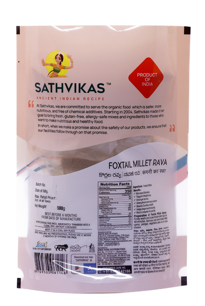 Sathvikas Korralu / Foxtail Millet  Ravva