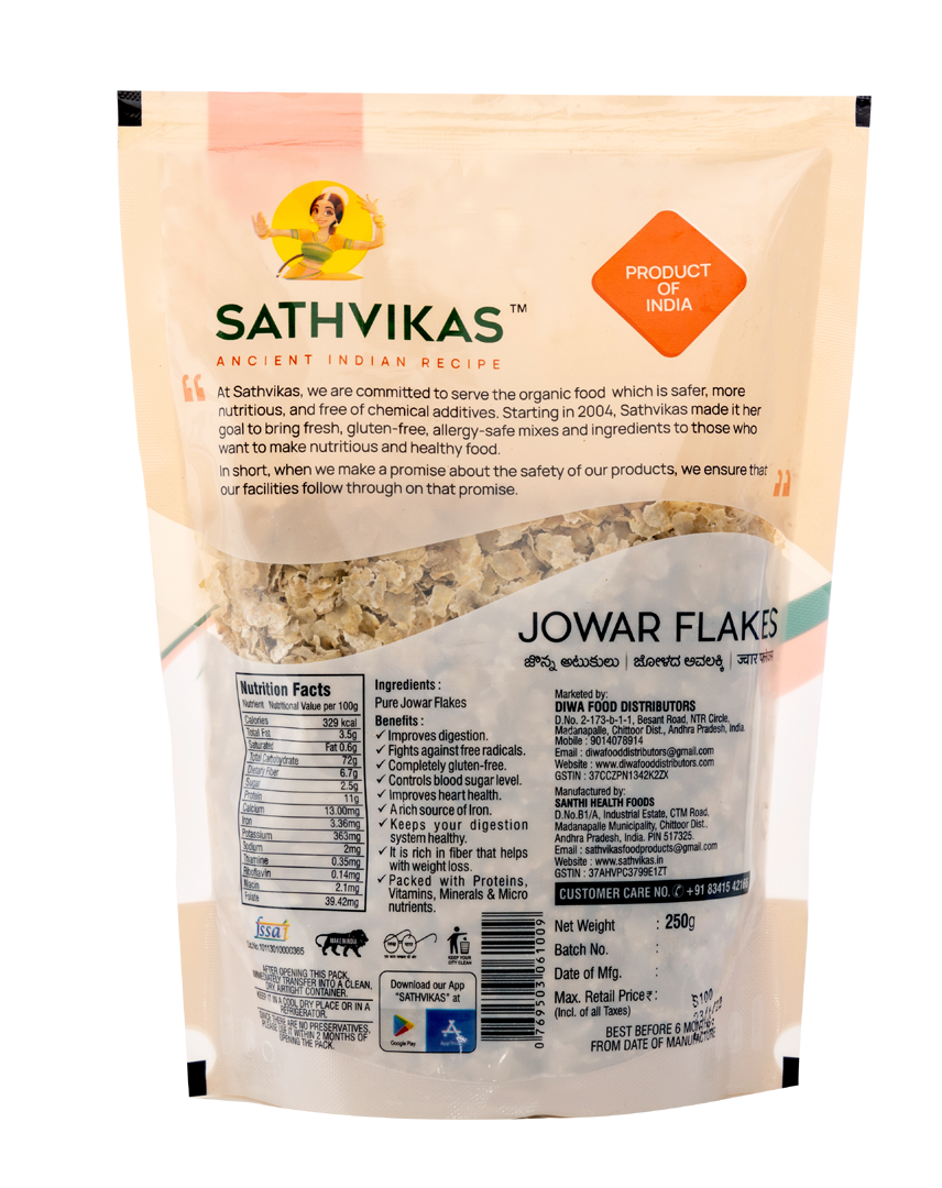 Sathvikas Jonna Atukulu / Jowar Poha / Jowar Flakes