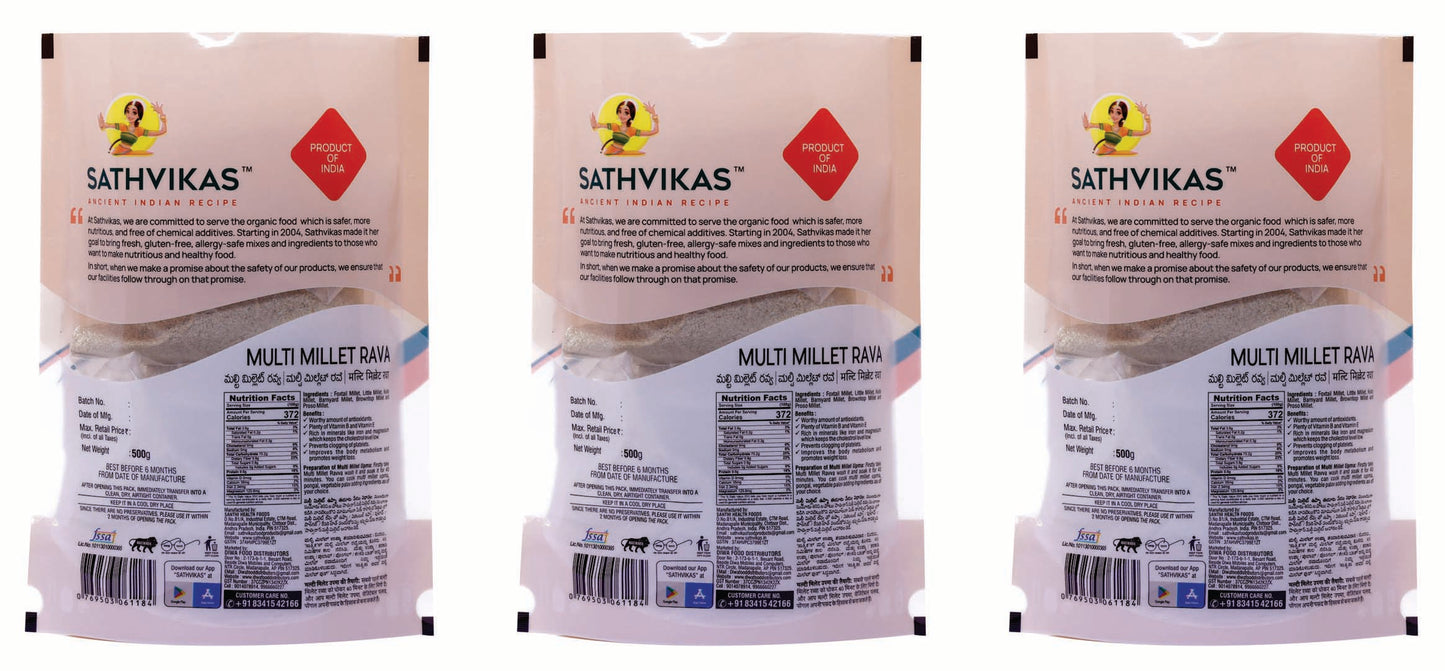 Sathvikas Multi Millets Rava