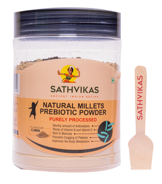 Sathvikas Natural Millets Prebiotic Powder (Cumin Flavour) 