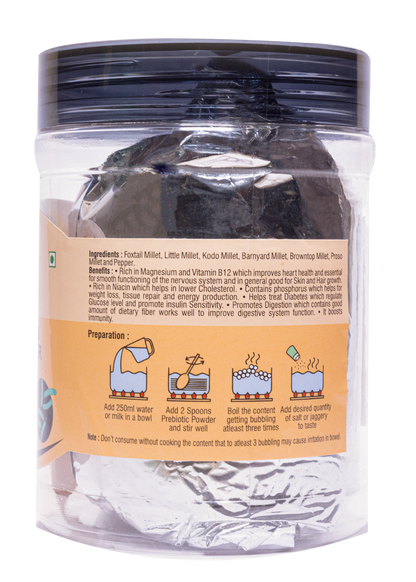Sathvikas Natural Millets Prebiotic Powder (Cumin Flavour) 