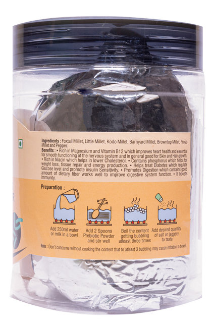 Sathvikas Natural Millets Prebiotic Powder (Pepper Flavour) 