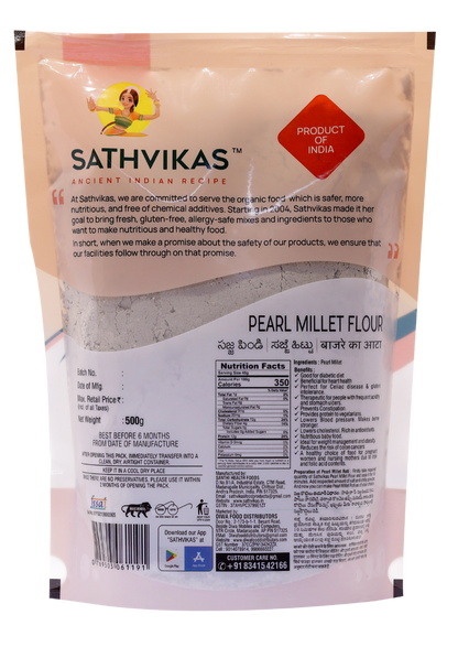 Sathvikas Sajjalu Flour / Pearl Millet Flour