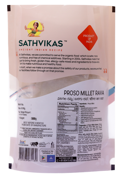 Sathvikas Varigalu / Proso Millet Ravva