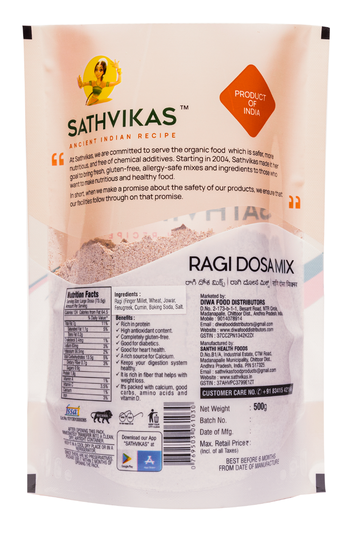 Sathvikas Ragi Dosa Mix